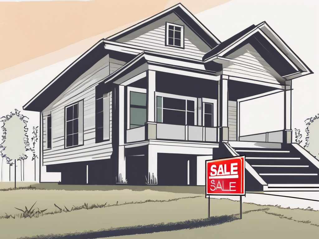 A home in defuniak springs with a "for sale" sign on the front yard