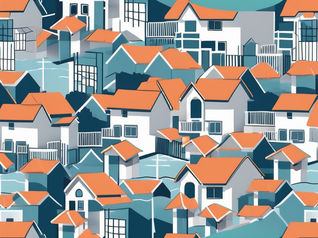 A delray beach residential area with houses of various sizes and styles