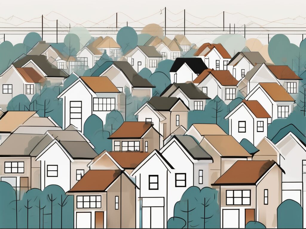 A hilliard neighborhood with homes of different sizes and styles